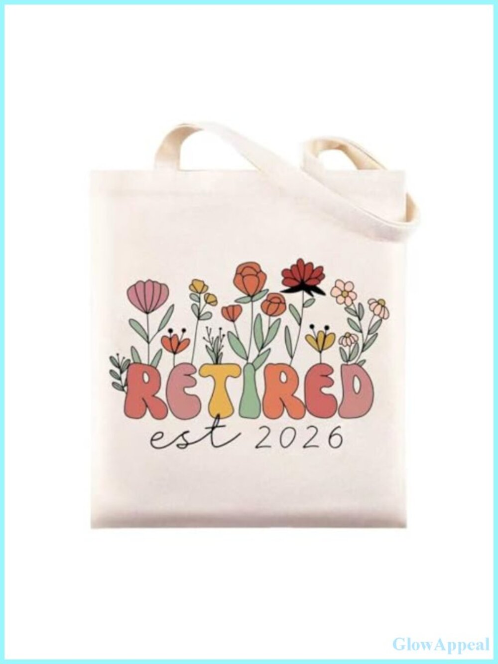 Retirement Gift Tote Bag for Women 2026 Canvas Floral